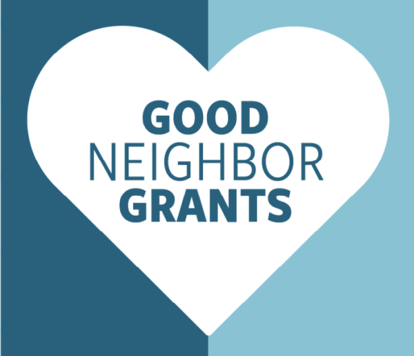 Good Neighbor Grants logo an image of a heart containing text