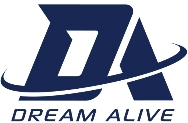Logo with the letters D A and the text Dream Alive