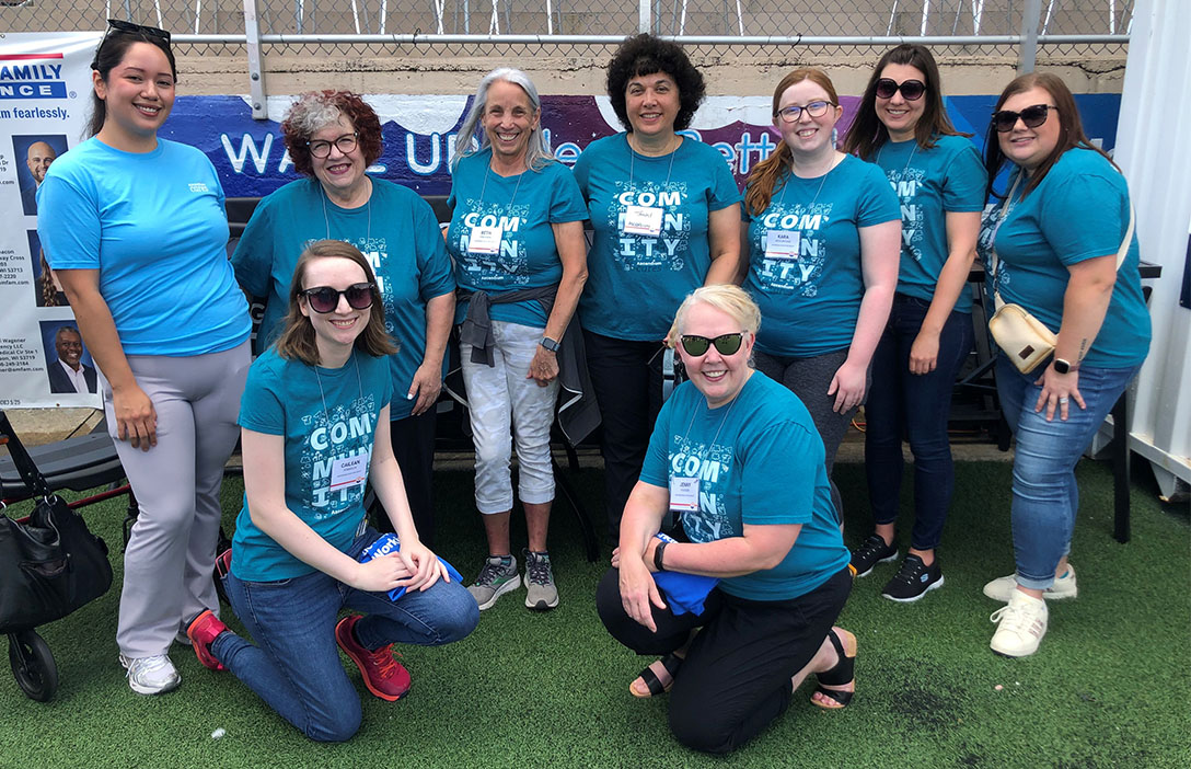 A group of volunteers.